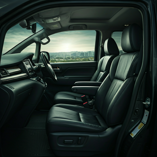 Toyota Alphard VIP minivan interior with leather captain seats